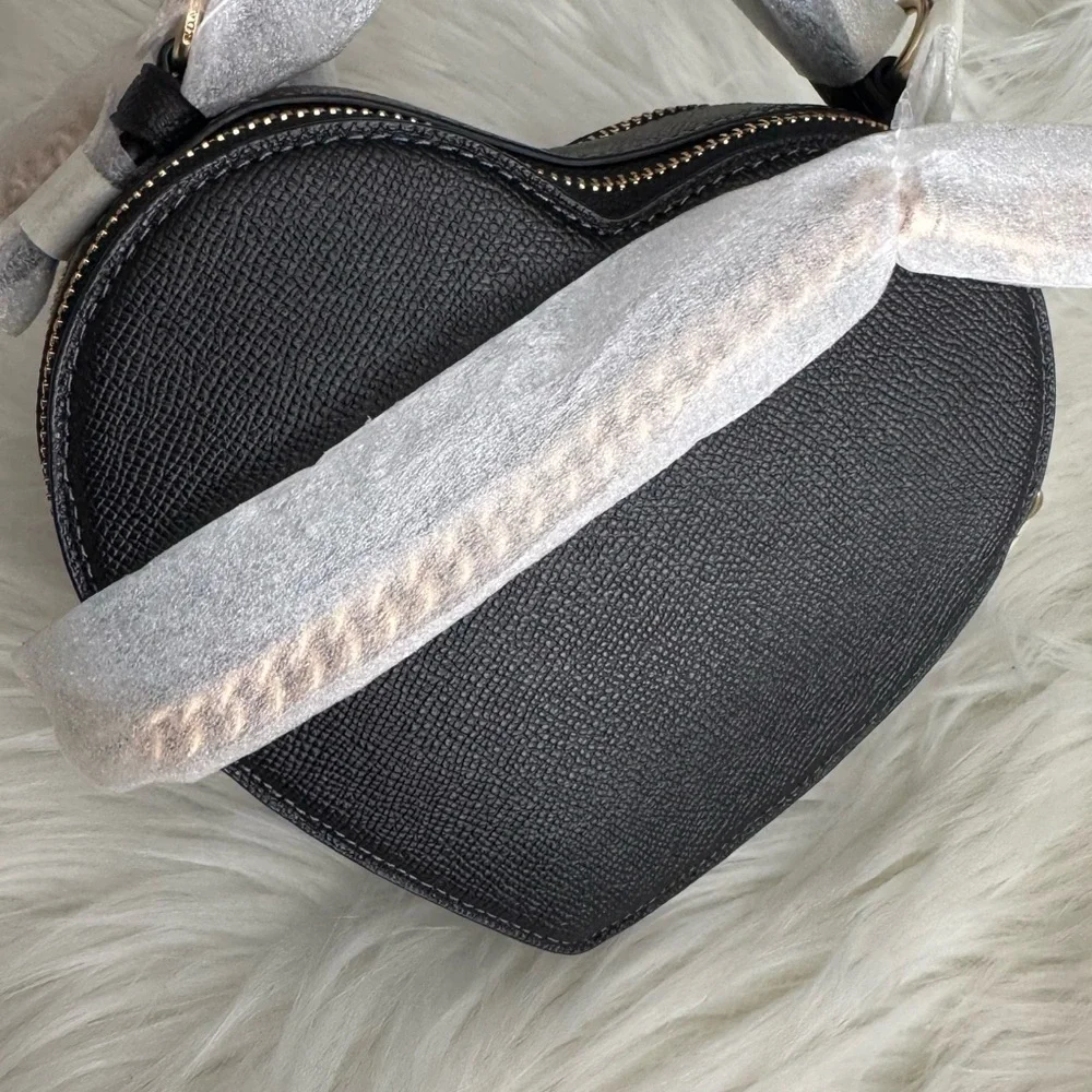 Coach Heart-Shaped Black Crossbody Bag - Picture 5 of 12